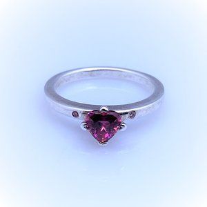 Pandora Sparkling Red Heart Ring